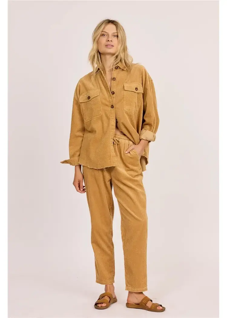 Sisstr After Hours Cord Shacket Rattan