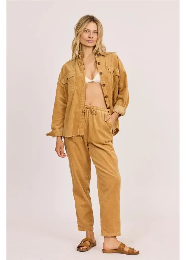 Sisstr After Hours Cord Shacket Rattan