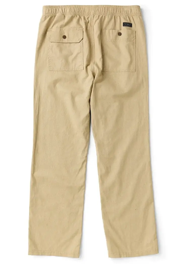 Vissla Rails Linen Eco Elastic Pant Light Khaki