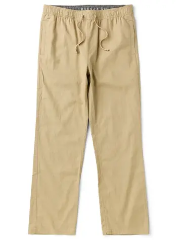 Vissla Rails Linen Eco Elastic Pant Light Khaki