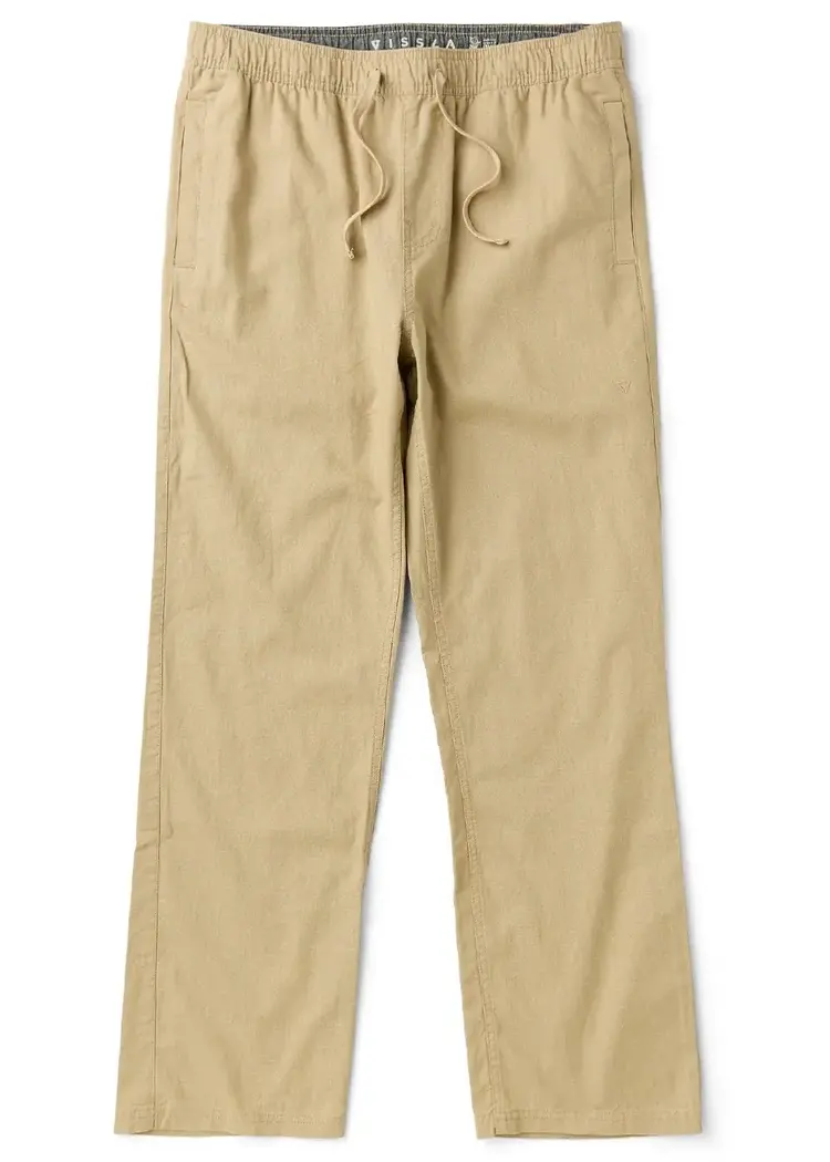 Vissla Rails Linen Eco Elastic Pant Light Khaki