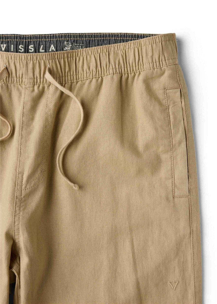 Vissla Rails Linen Eco Elastic Pant Light Khaki