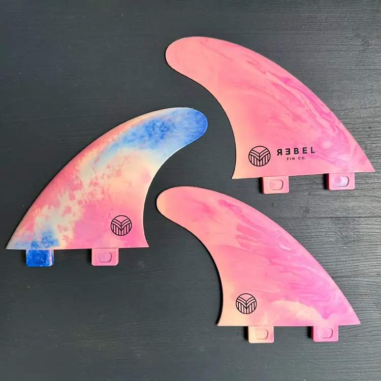 Rebel Fin Co. Recycled Marble fins - Thruster FCS - Unicorn