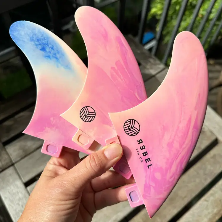 Rebel Fin Co. Recycled Marble fins - Thruster FCS - Unicorn