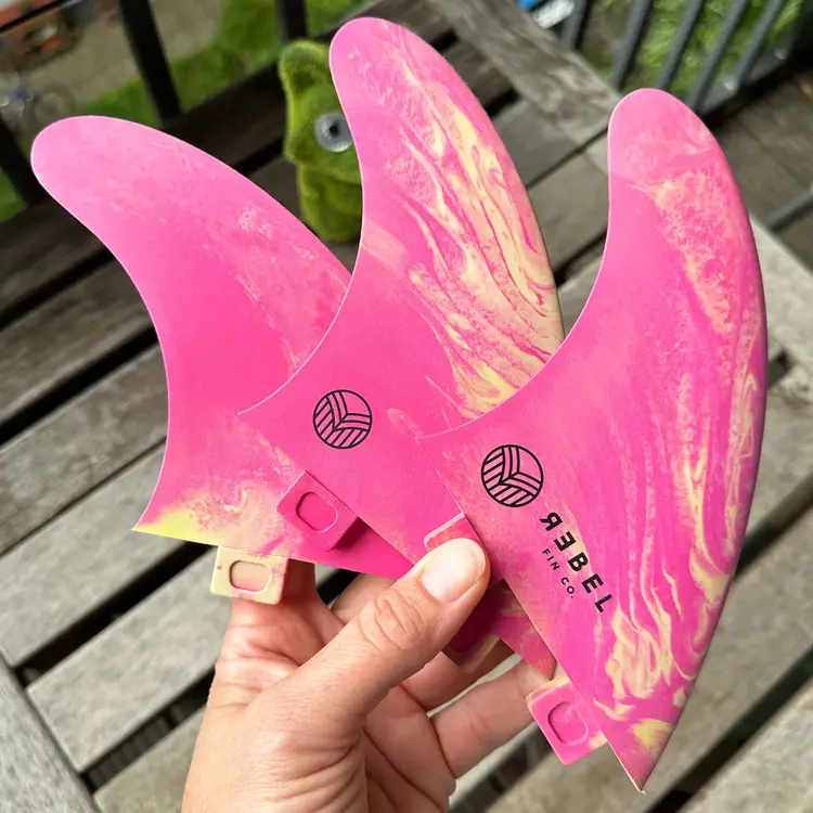 Rebel Fin Co. Recycled Marble fins - Thruster FCS - Sunset Surf