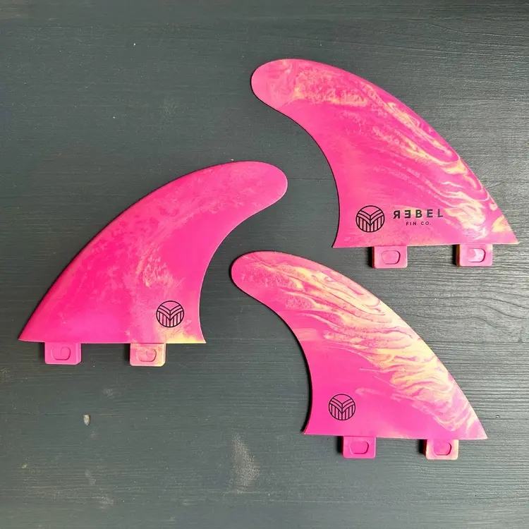 Rebel Fin Co. Recycled Marble fins - Thruster FCS - Sunset Surf