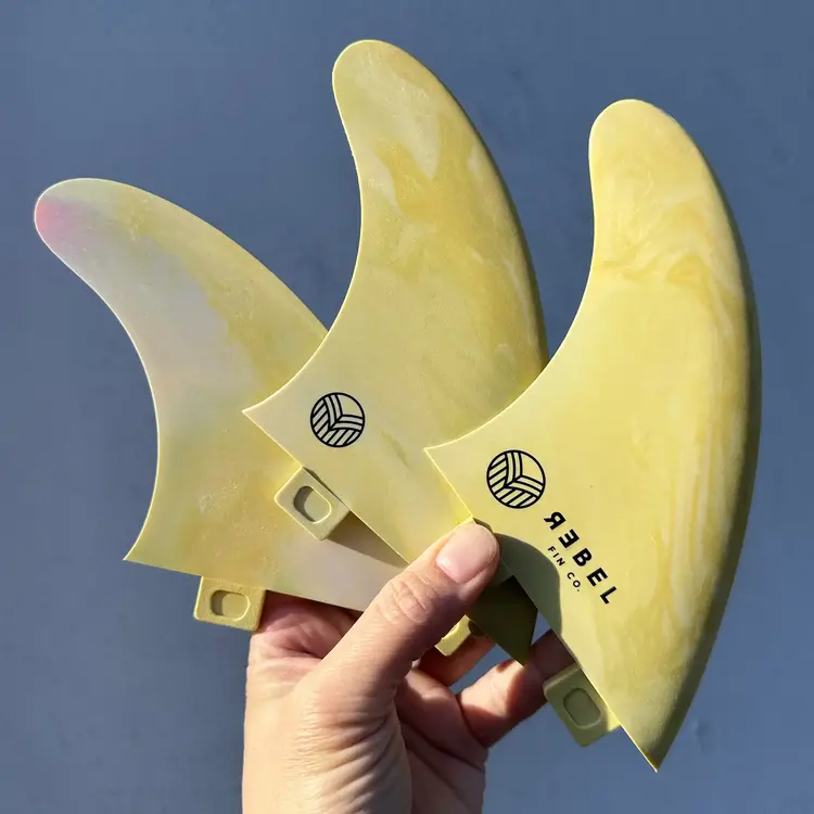 Rebel Fin Co. Recycled Marble fins - Thruster FCS - Golden Reef