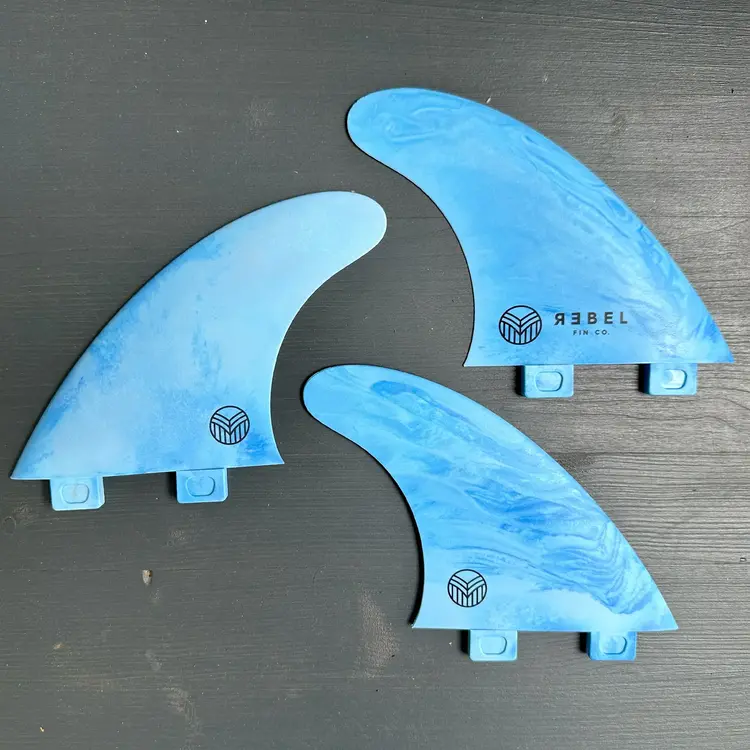 Rebel Fin Co. Recycled Marble fins - Thruster FCS - Sky Full Of Waves