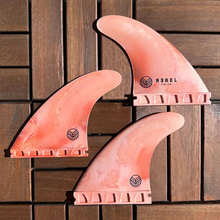 Rebel Fin Co. Recycled Marble fins - Thruster Futures - Crush
