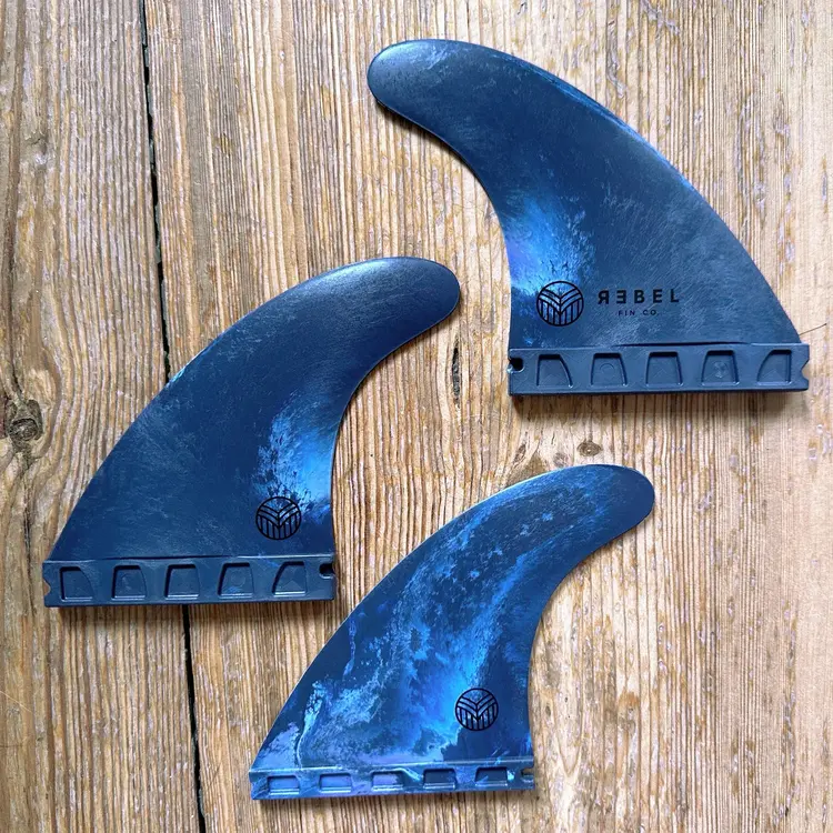 Rebel Fin Co. Recycled Marble fins - Thruster Futures - Deep Sea