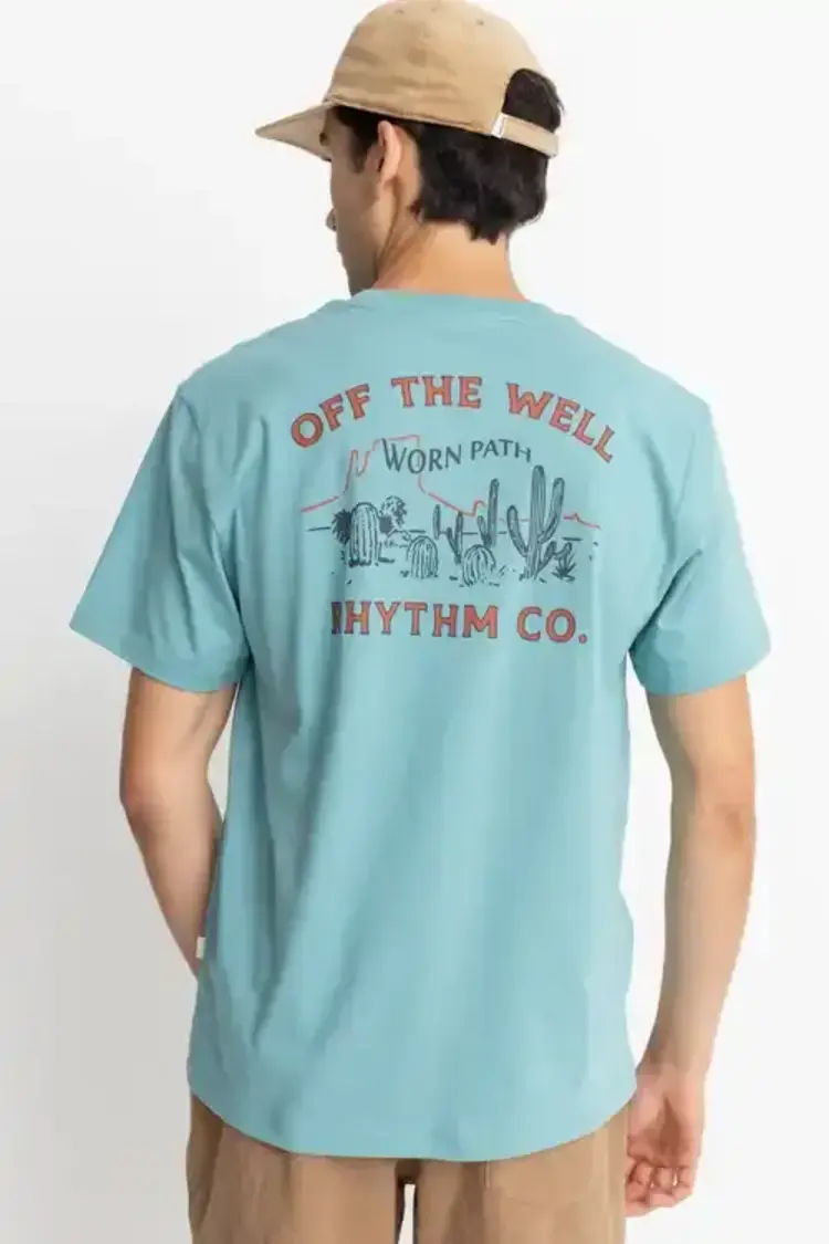 Rhythm Worn Path Tee Mineral Blue