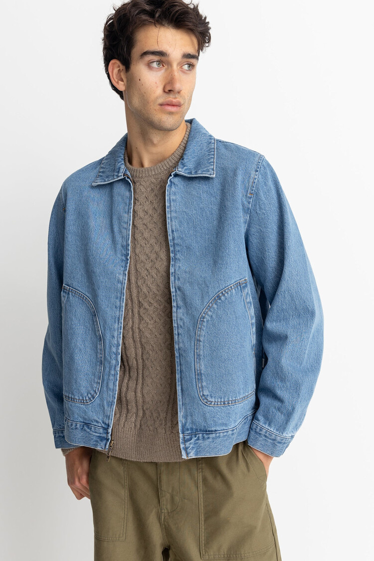 Rhythm Denim Utility Jacket Worn Indigo