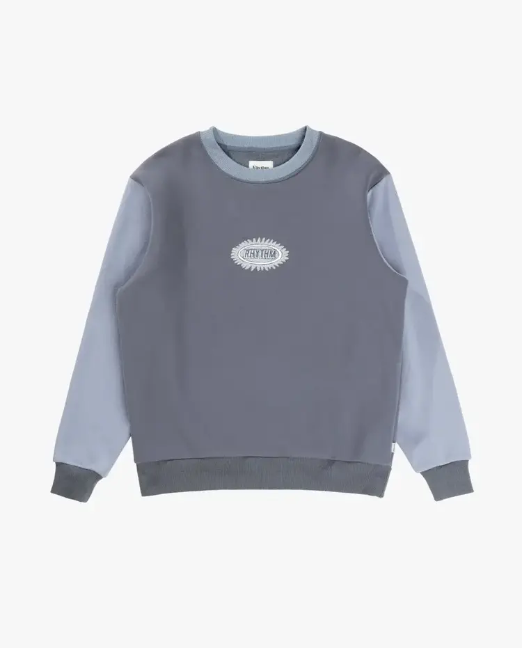 Rhythm Ellipse Sun Fleece Crew Blue