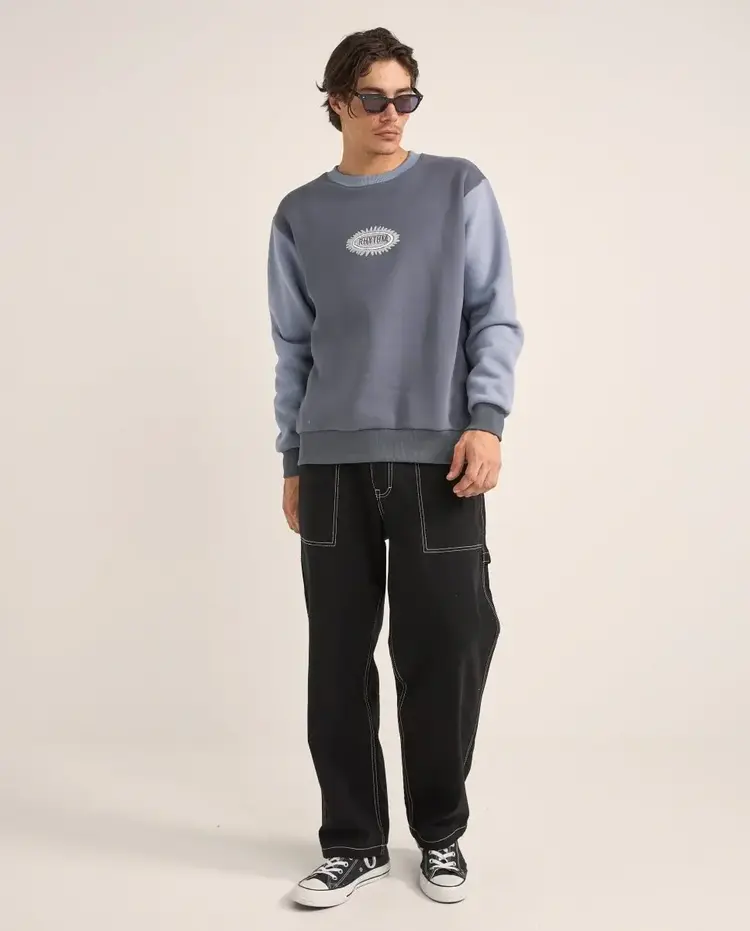 Rhythm Ellipse Sun Fleece Crew Blue