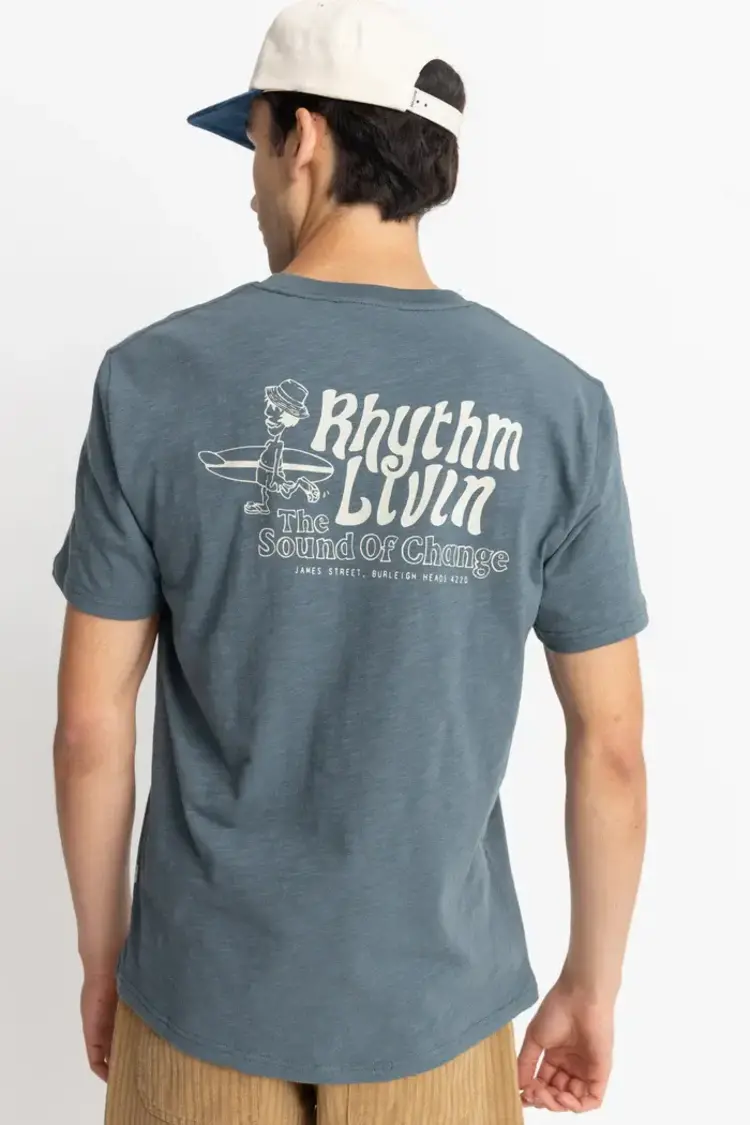 Rhythm Livin Slub Tee Slate
