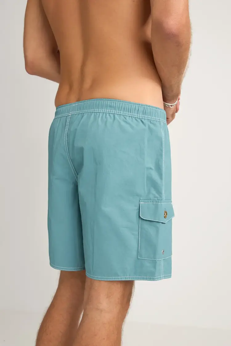 Rhythm Patch Beach Short Blue