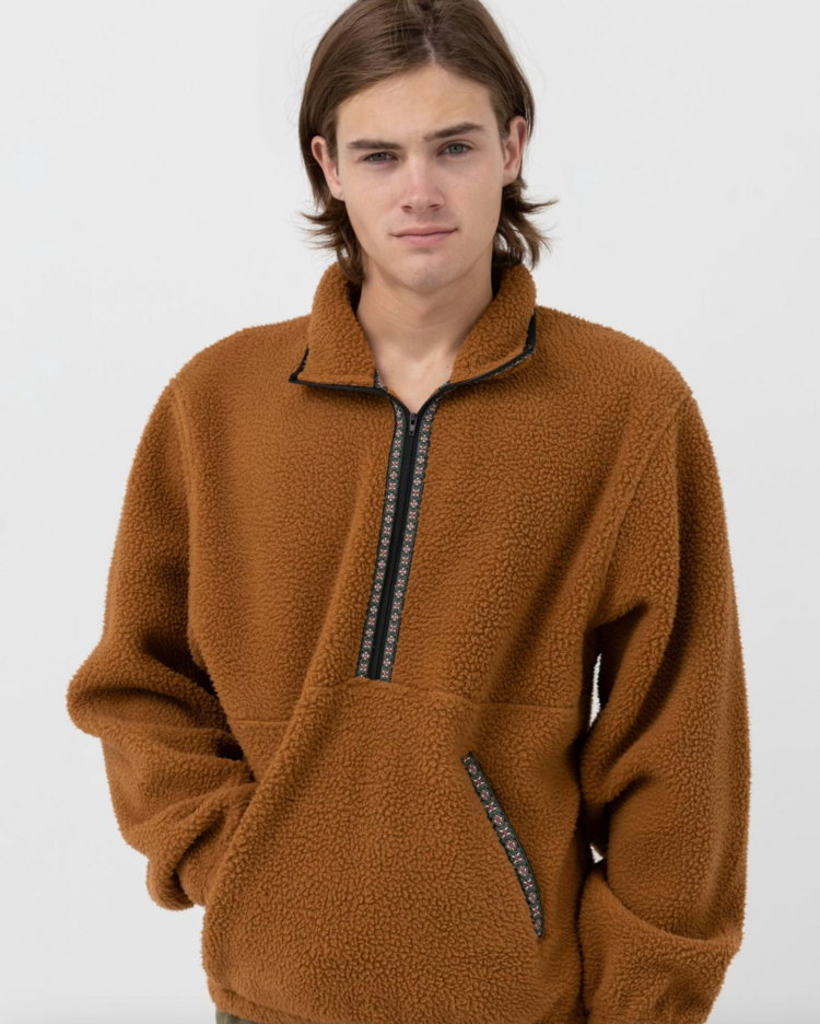 Rhythm Sherpa Pullover Ochre