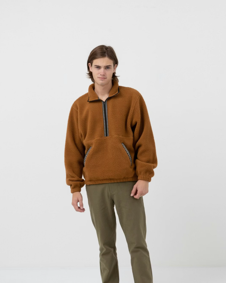 Rhythm Sherpa Pullover Ochre