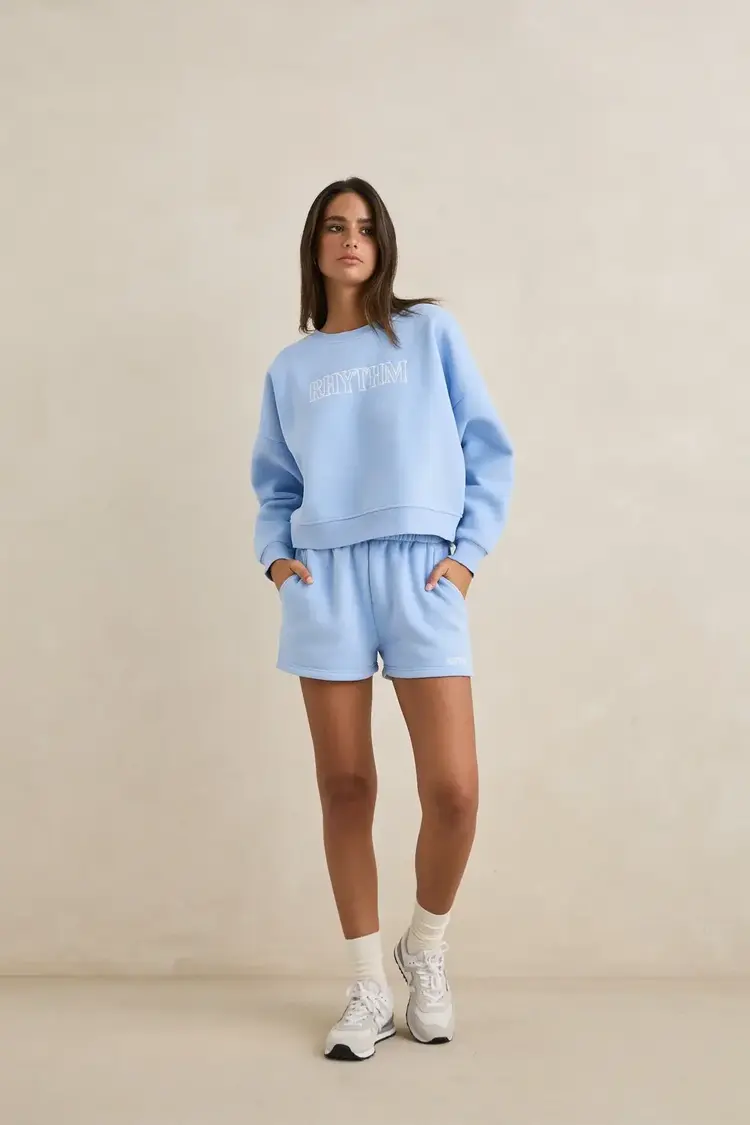 Rhythm Rhythm Slouchy Crew Neck Fleece Sky
