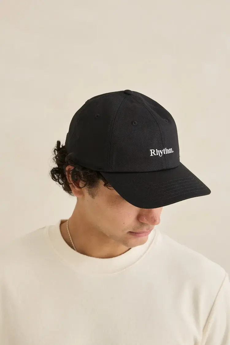 Rhythm Essential Brushed Twill Cap Black