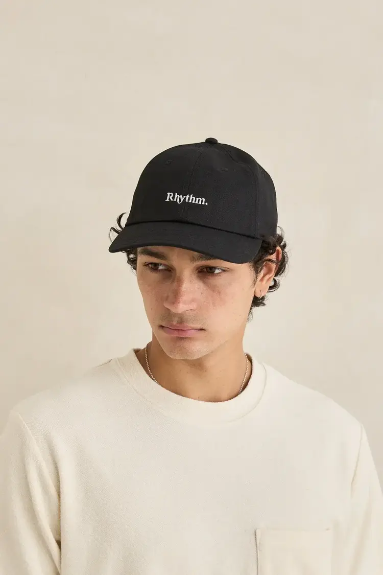 Rhythm Essential Brushed Twill Cap Black