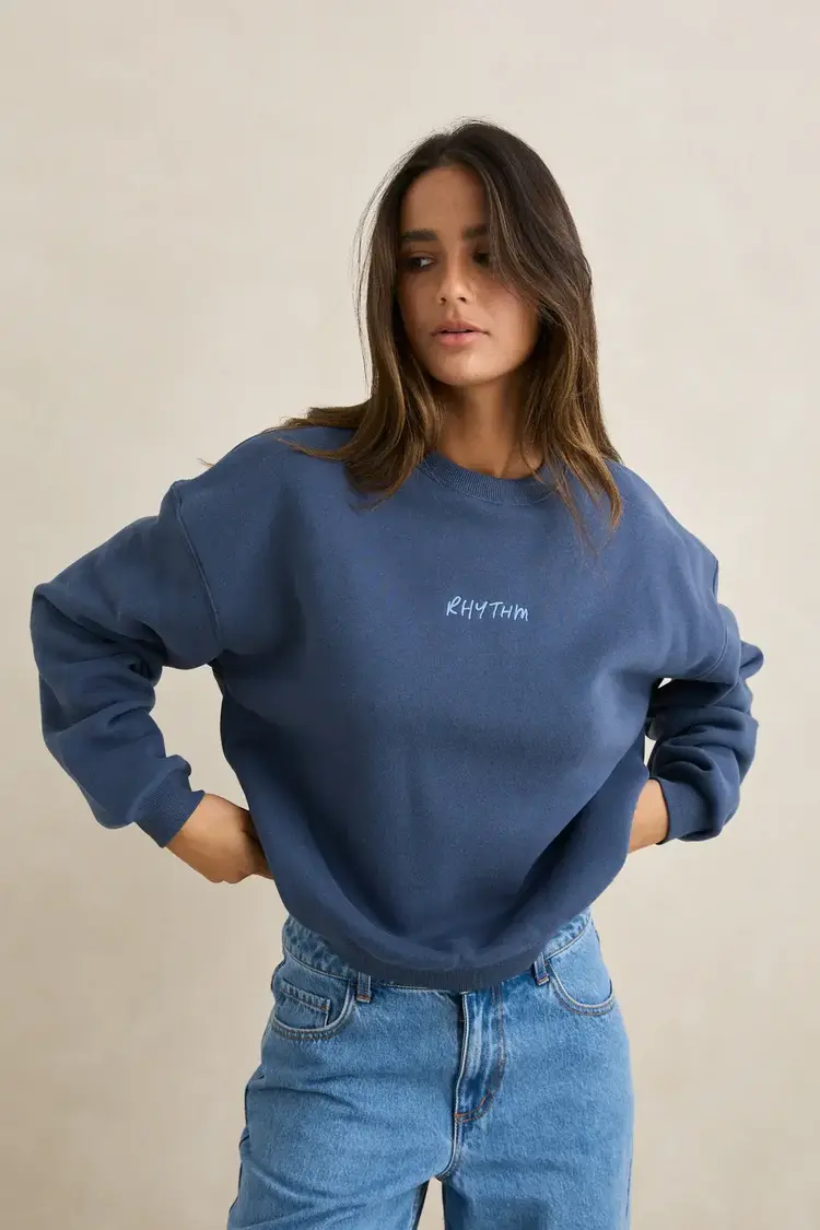 Rhythm Rhythm Crew Neck Fleece Indigo