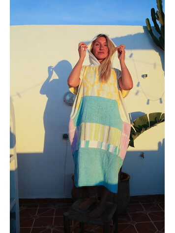 Pray For Waves Friendly Poncho Sunflower