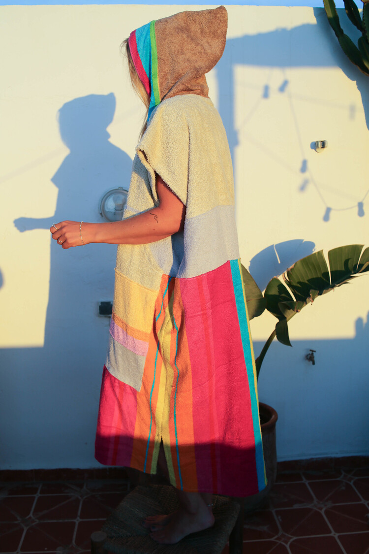 Pray For Waves Friendly Poncho Liquid Sunshine