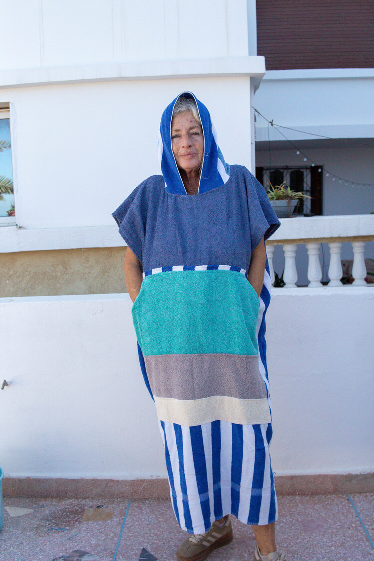 Pray For Waves Friendly Poncho Navy