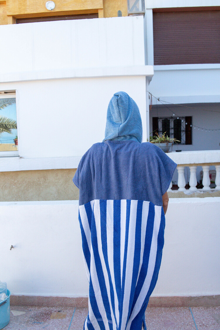 Pray For Waves Friendly Poncho Navy
