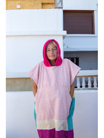 Pray For Waves Friendly Poncho Papaya