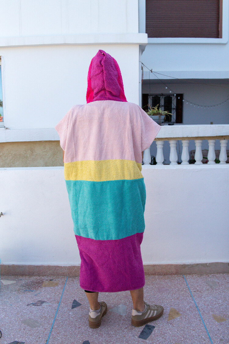 Pray For Waves Friendly Poncho Papaya