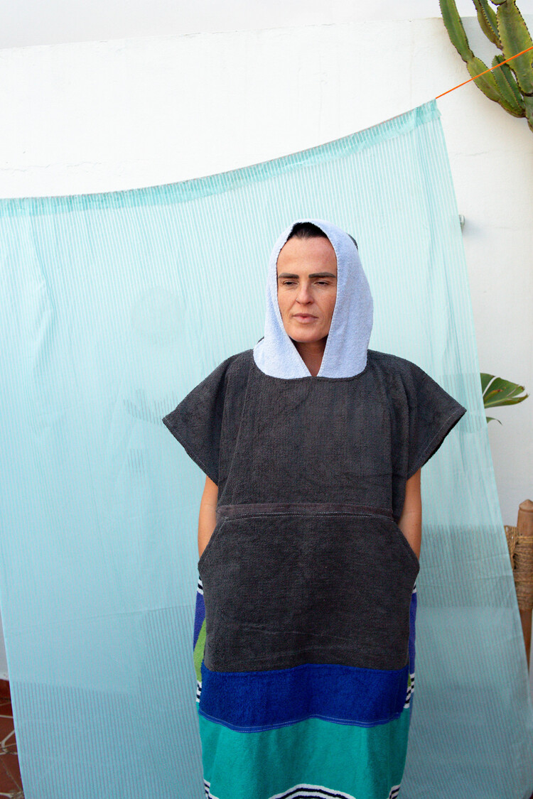 Pray For Waves Friendly Poncho Dark & Stormy