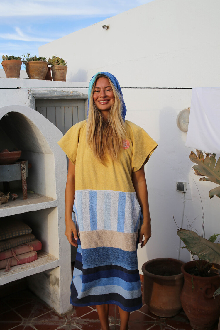 Pray For Waves Friendly Poncho Baby Blue