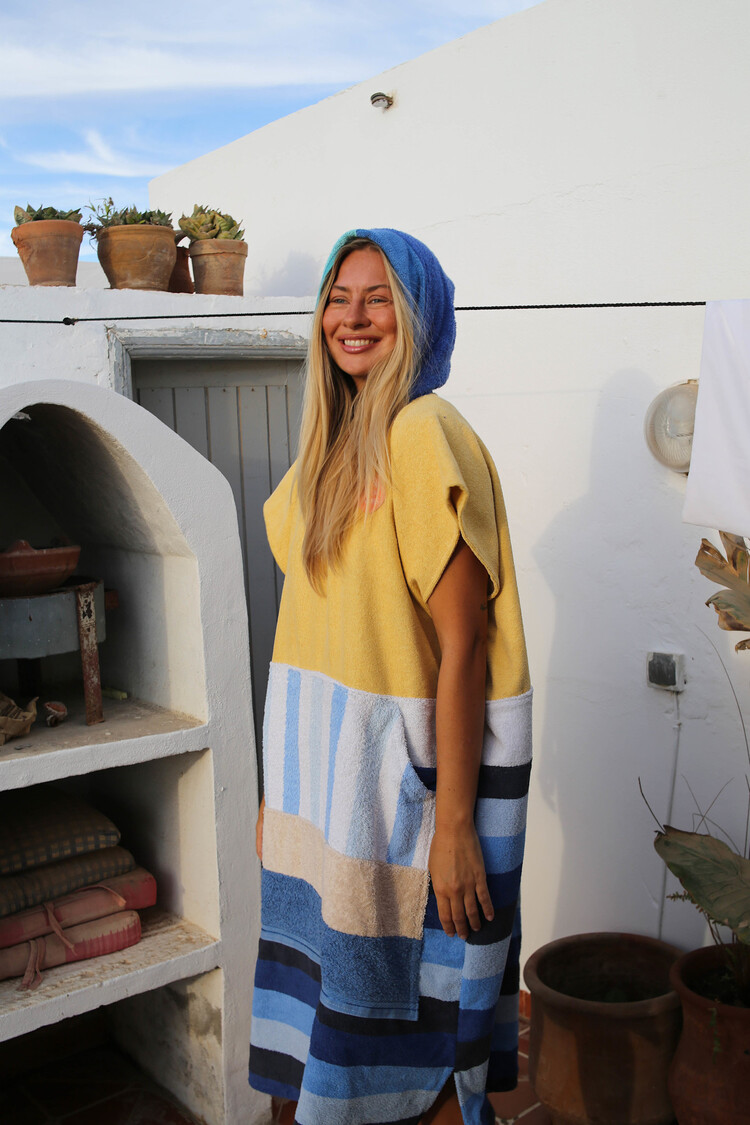 Pray For Waves Friendly Poncho Baby Blue
