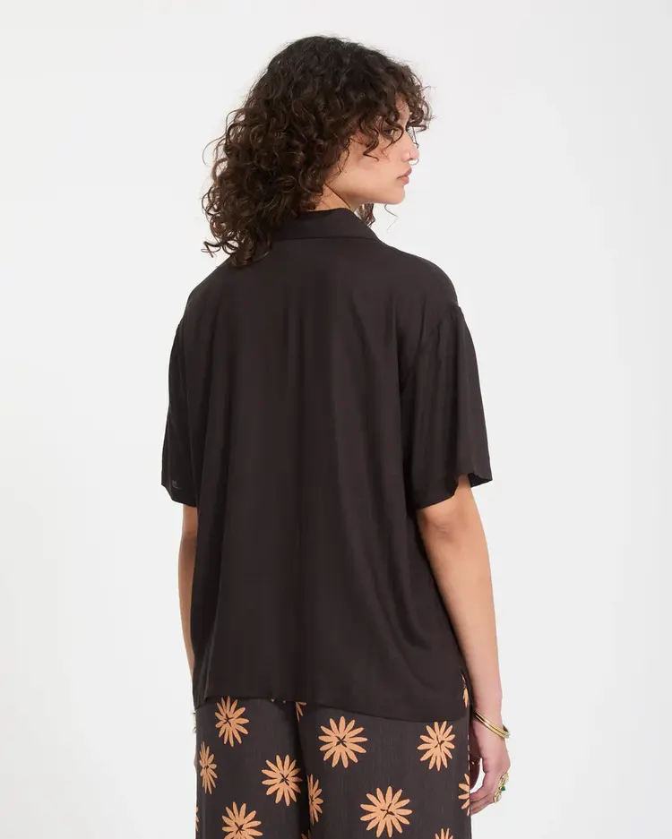 Volcom Emb Midnite Ramble Top Vintage Black