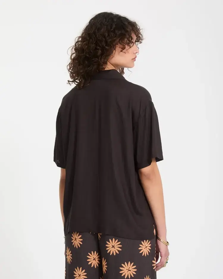 Volcom Emb Midnite Ramble Top Vintage Black