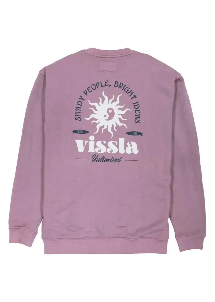 Vissla Bright Ideas Eco Fleece Crewneck Rose