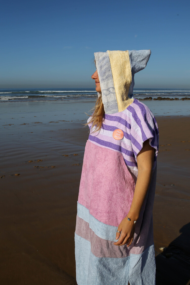 Pray For Waves Friendly Poncho Papaya Groove