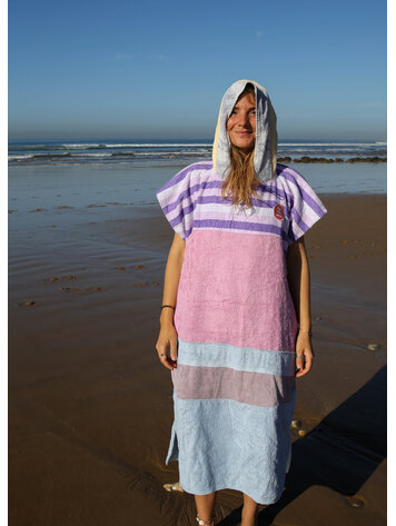 Pray For Waves Friendly Poncho Papaya Groove