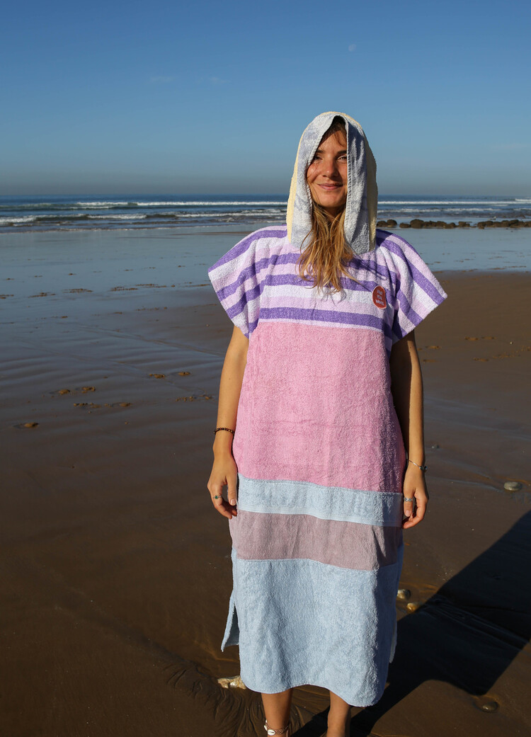 Pray For Waves Friendly Poncho Papaya Groove