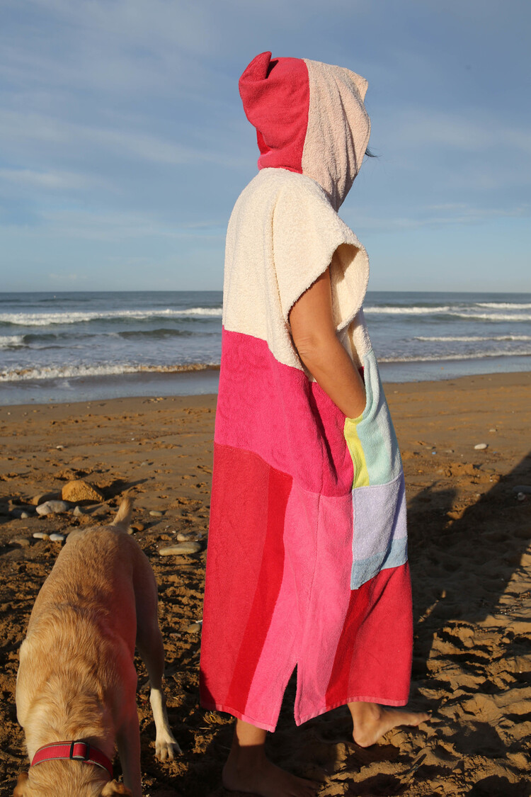 Pray For Waves Friendly Poncho Berry Breeze