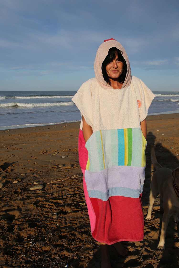 Pray For Waves Friendly Poncho Berry Breeze