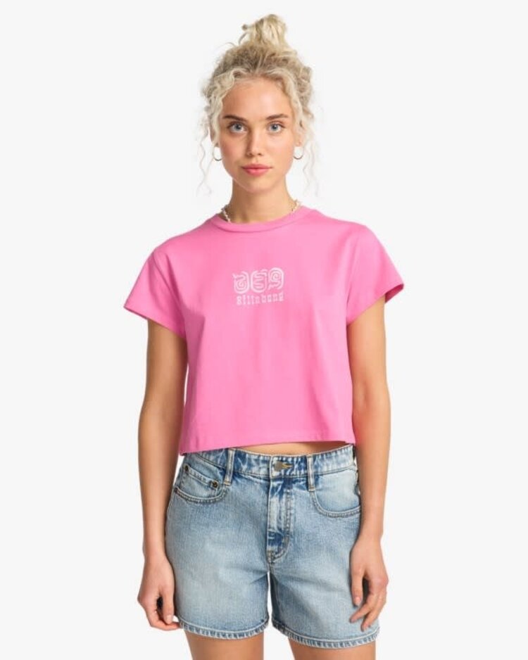 Billabong Holiday Soon Crop Tee - Guava