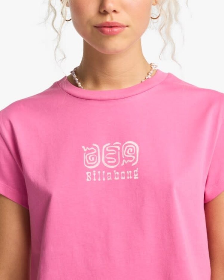Billabong Holiday Soon Crop Tee - Guava