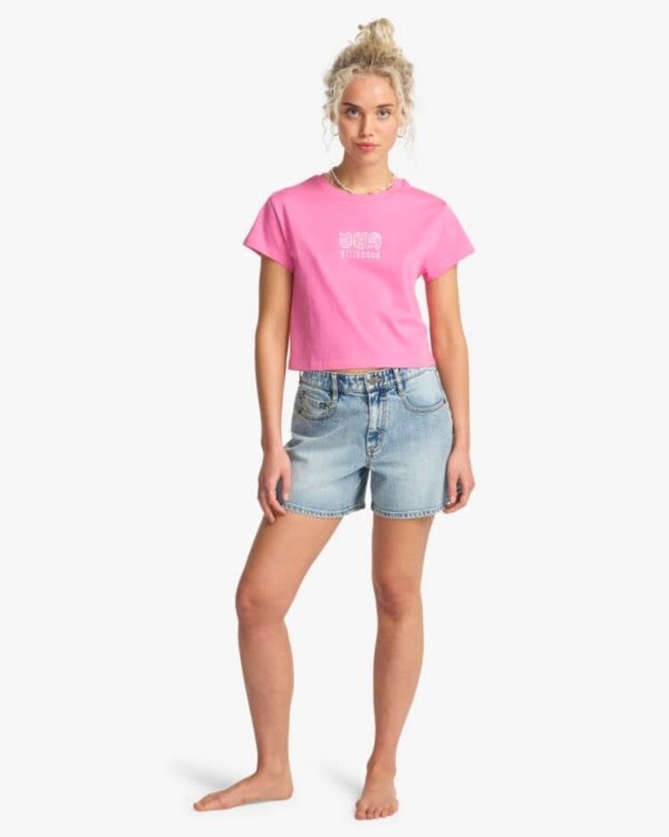 Billabong Holiday Soon Crop Tee - Guava