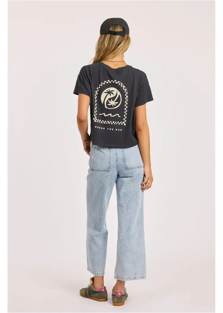Sisstr Daybreak Crop Tee Vintage black