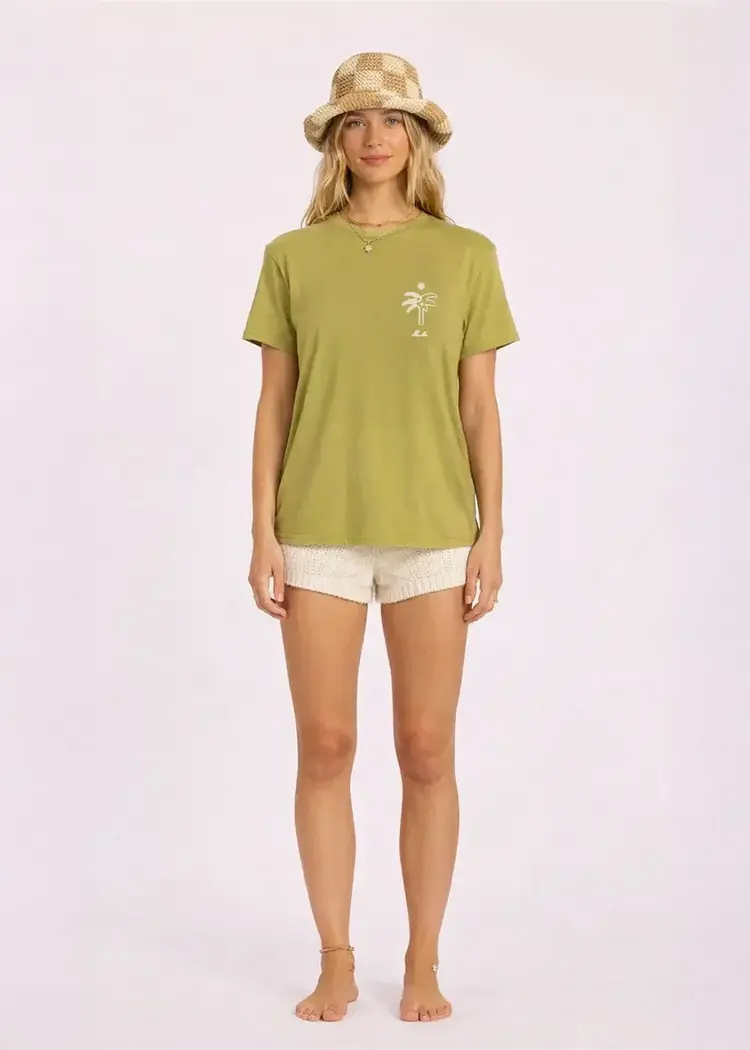 Sisstrevolution Shore Thing Ss Boyfriend Tee Army