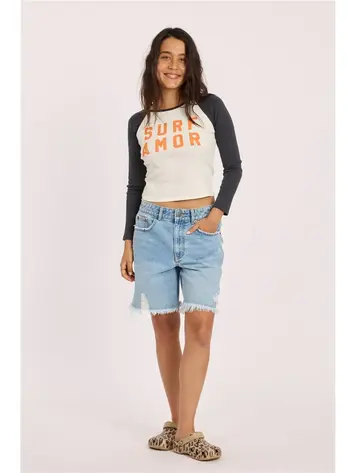 Sisstrevolution Sunset Raglan Tee Vintage black