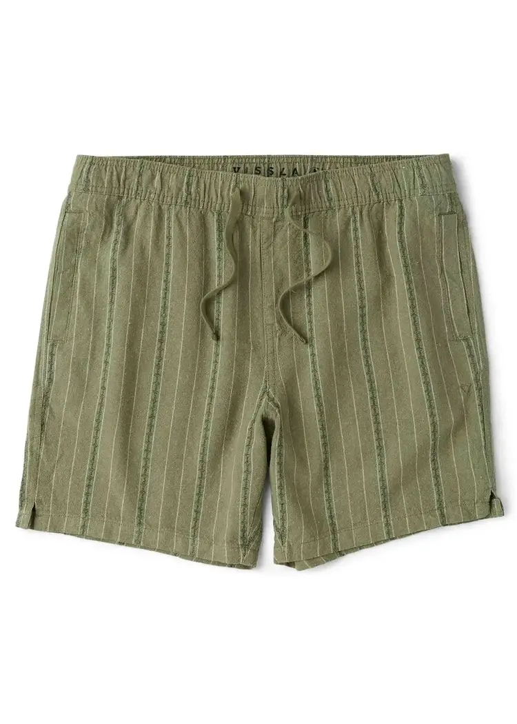 Vissla Grad Stripe 17" Elastic Linen Walkshort Sage